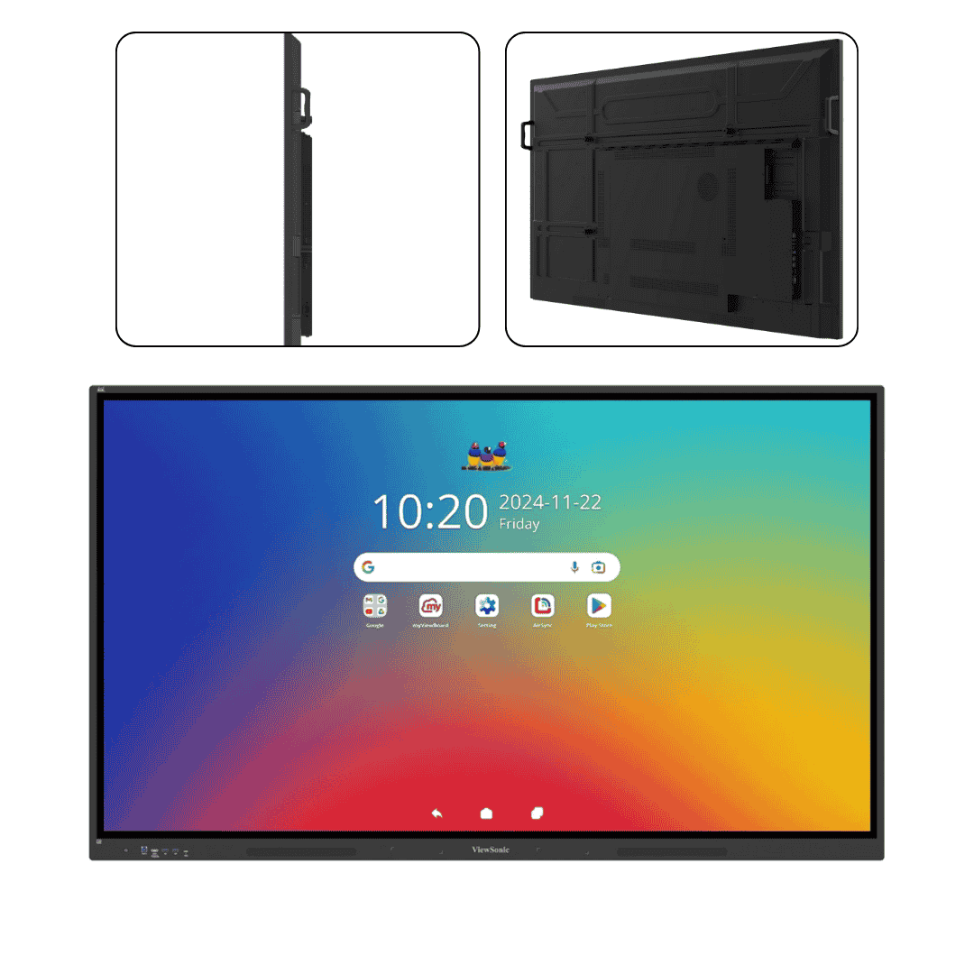 75" ViewSonic IFP7534 | 4K + Android 14 מושלם לבתי ספר, ארגונים וחדרי ישיבות